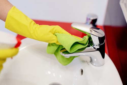 Commercial stain removal service in Stockwell office