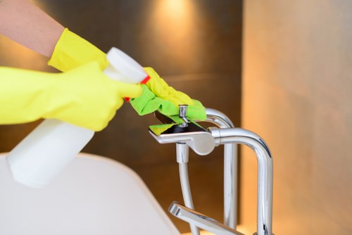 Professional cleaning treating stains in a Stockwell home